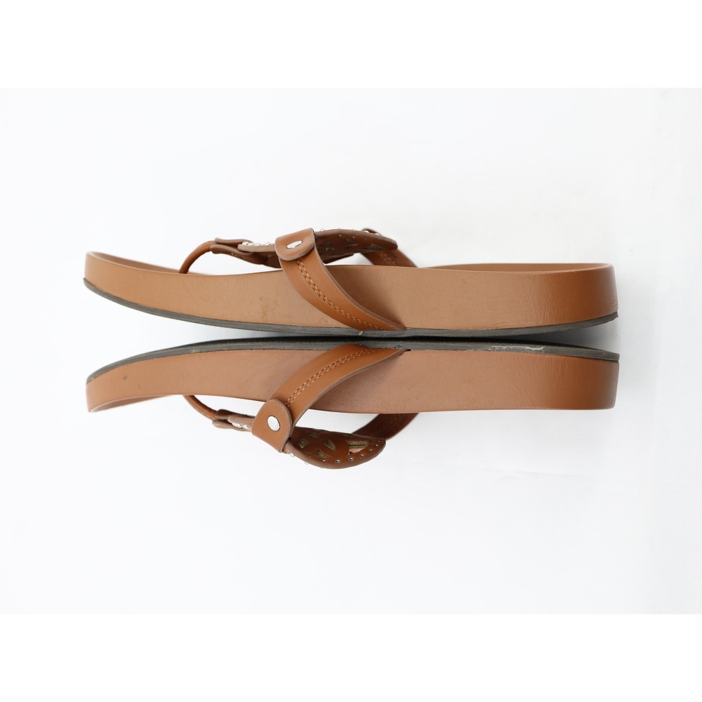 DV Dolce Vita Pandora Footbed Thong Sandals Tan Boho Summer Size 9 - Picture 4 of 8